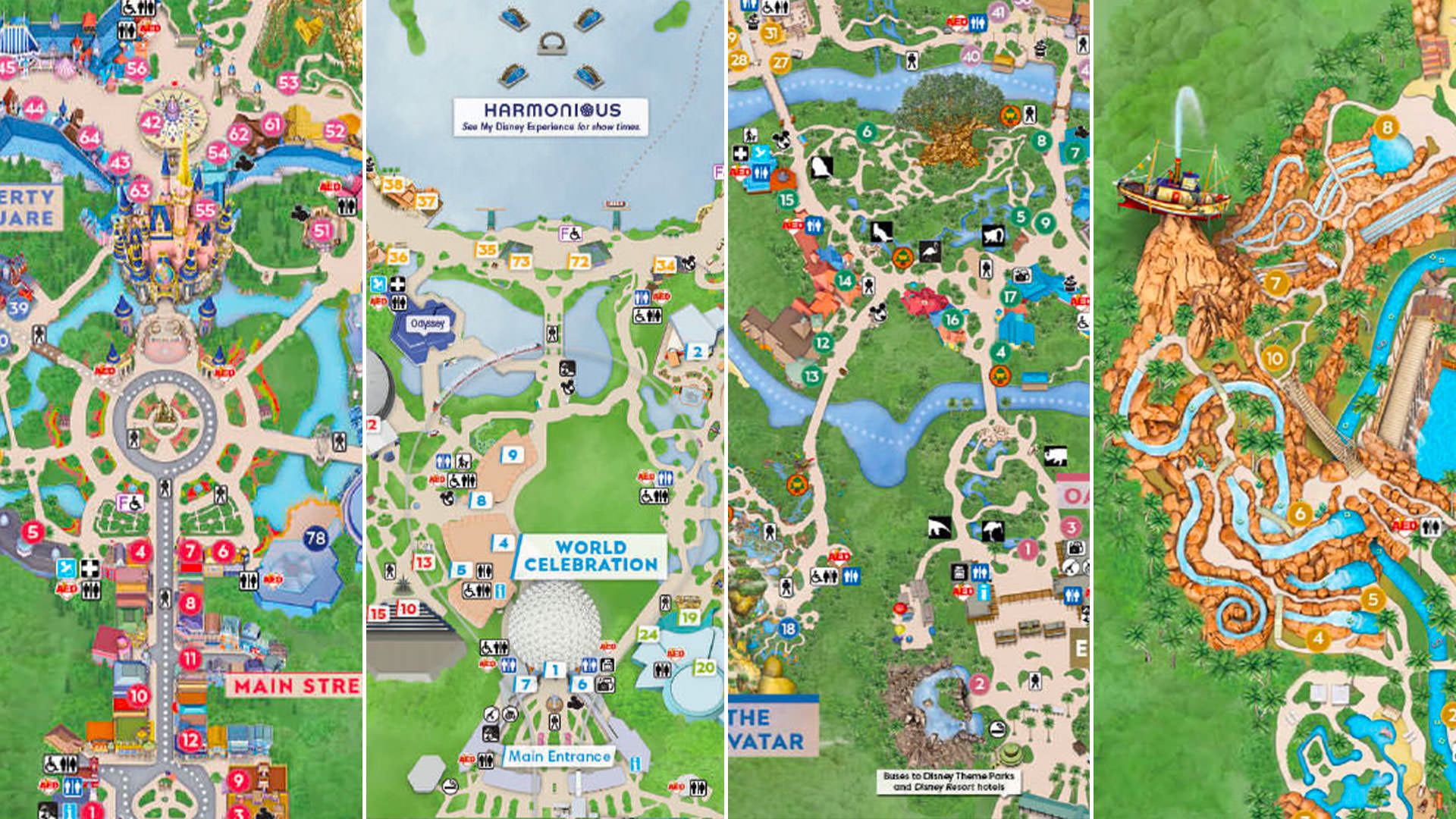 Plan Du Centre Ville De Disney