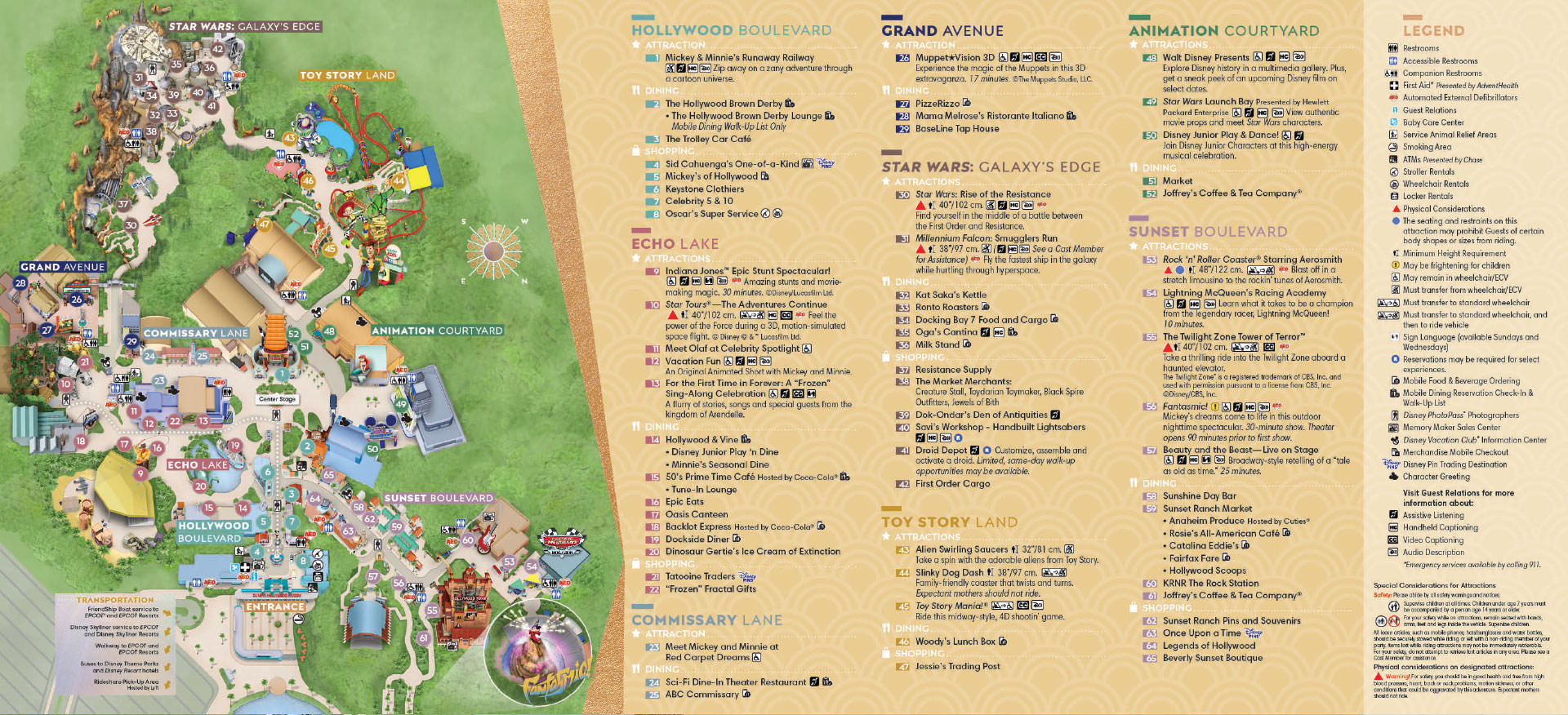 Plan de Hollywood Studios à Walt Disney World