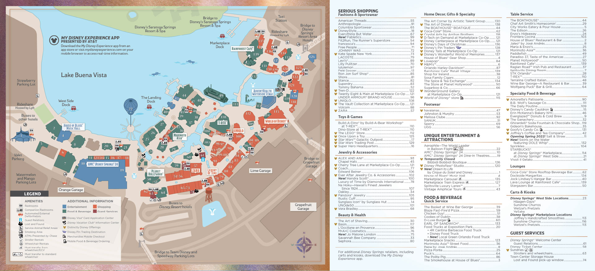 Plan de Disney Springs à Walt Disney World