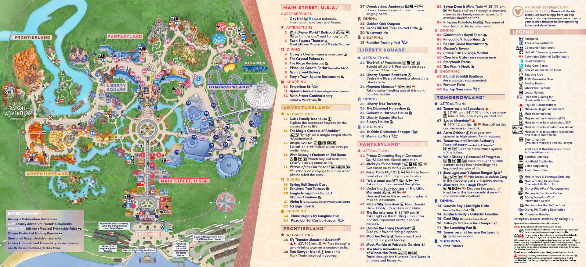 Plan de Magic Kingdom à Walt Disney World