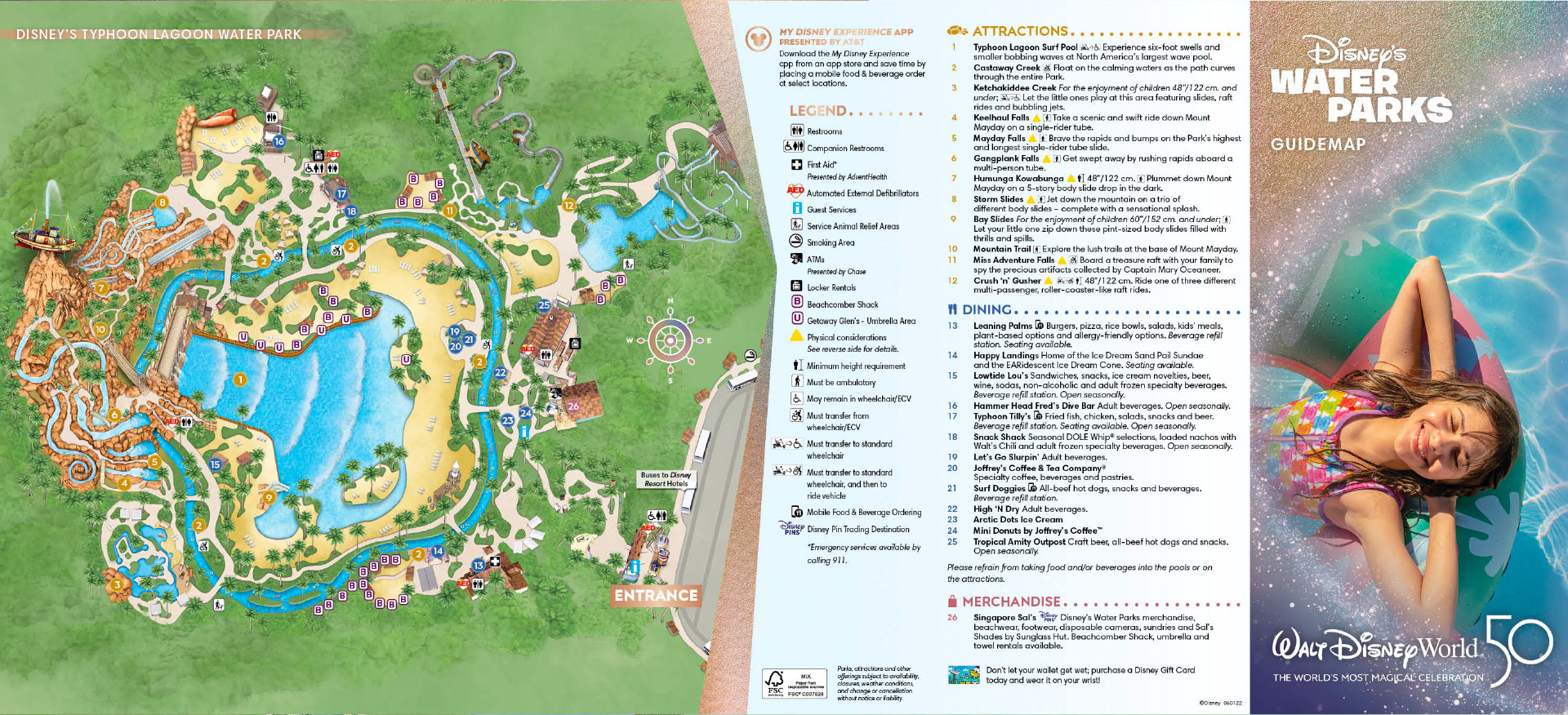 Plan des Water Parks Typhoon Lagoon et Blizzard Beach à Walt Disney World